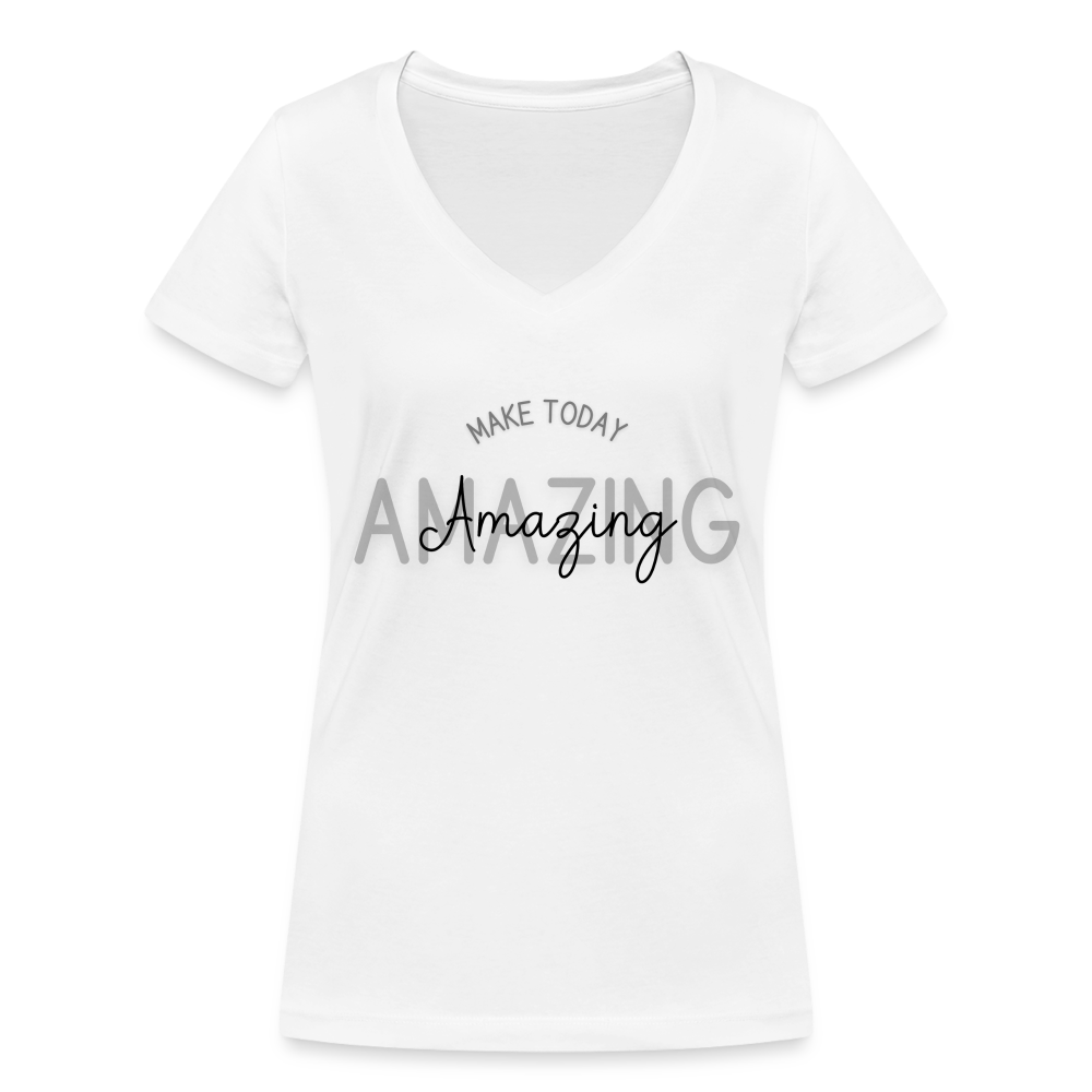 Women's Organic V-Neck T-Shirt by Stanley & Stella - white