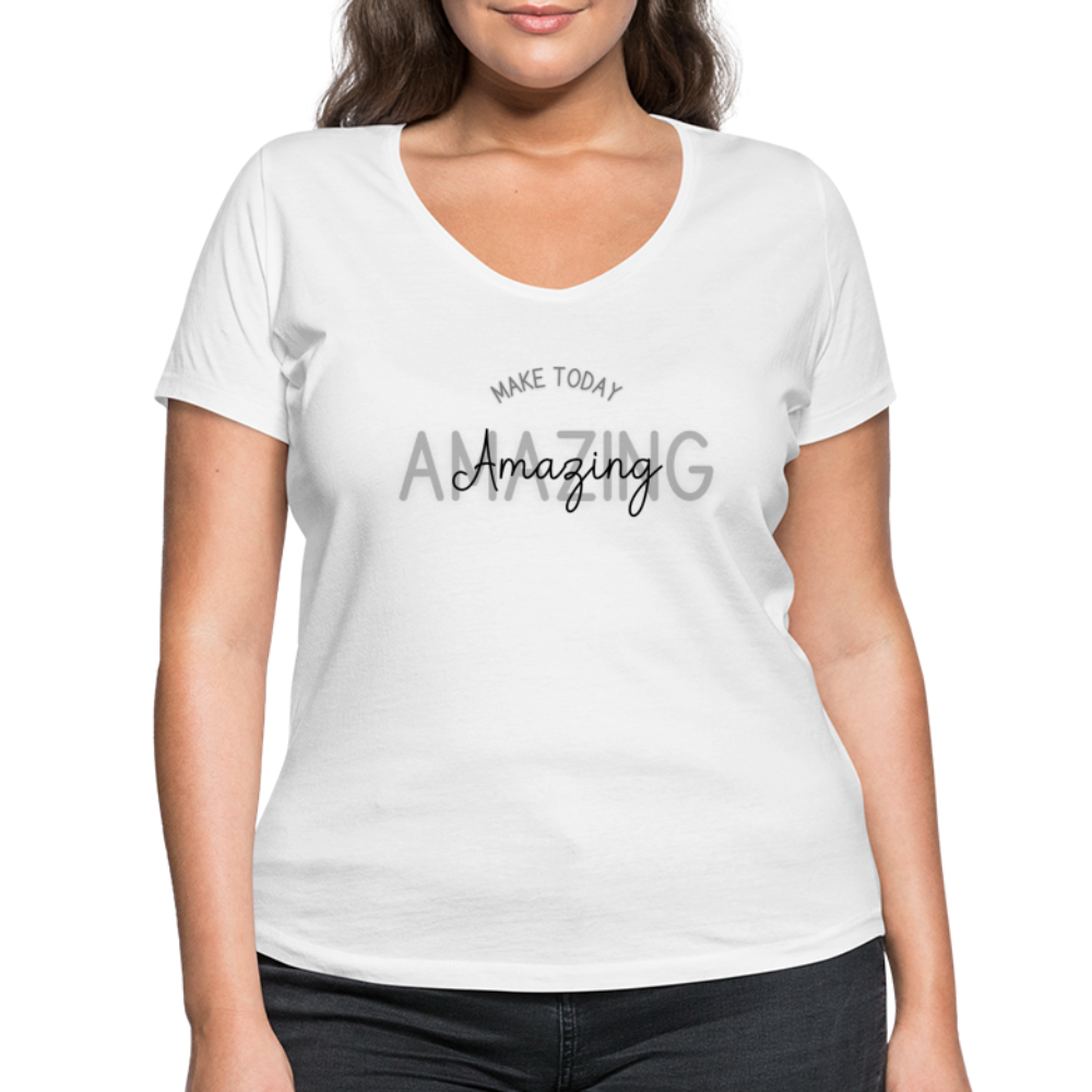Women's Organic V-Neck T-Shirt by Stanley & Stella - white