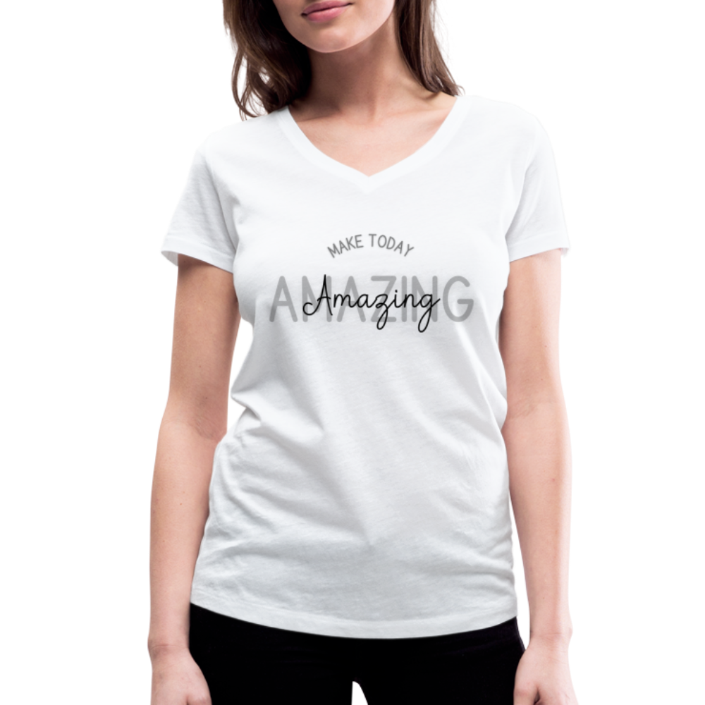 Women's Organic V-Neck T-Shirt by Stanley & Stella - white